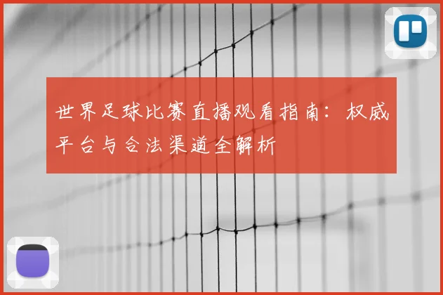 世界足球比赛直播观看指南:权威平台与合法渠道全解析